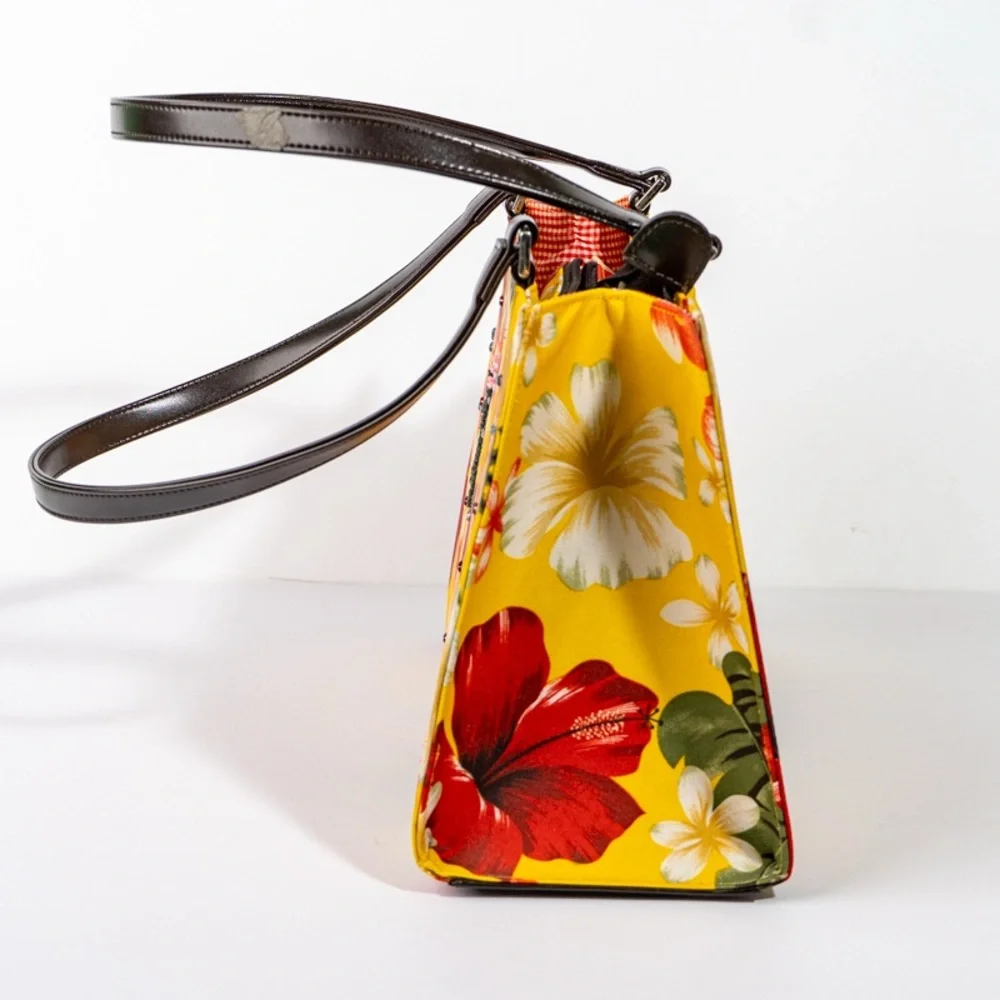 Vintage Pin-Up Floral Tote Bag - Picture 4 of 6